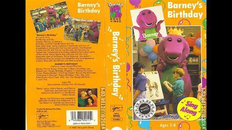 Barney's Voice - Bob West. . Barneys birthday 1992 vhs